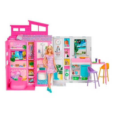 Кукольный домик и кукла Барби Barbie HRJ77 1